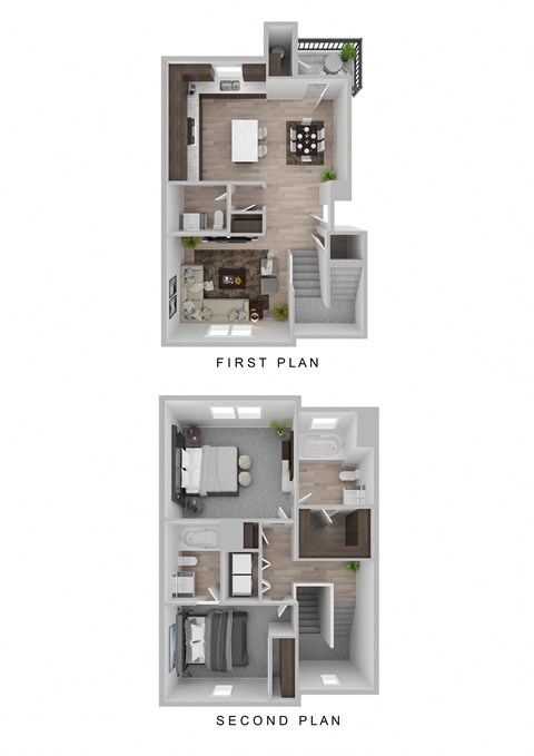 Jade Floor Plan at The Michael B Townhomes and Flats, Las Vegas, 89148